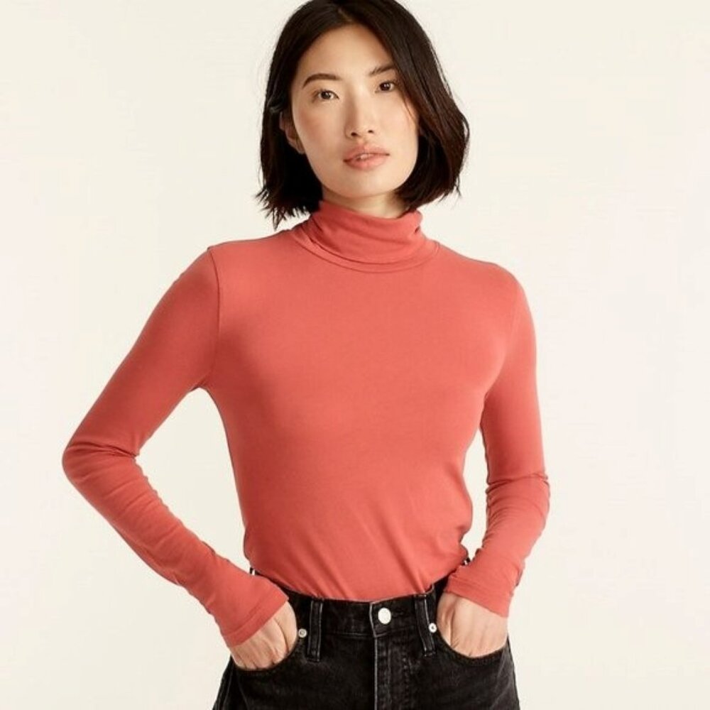 J. Crew NWT Burnished Barn Tissue Turtleneck Top M